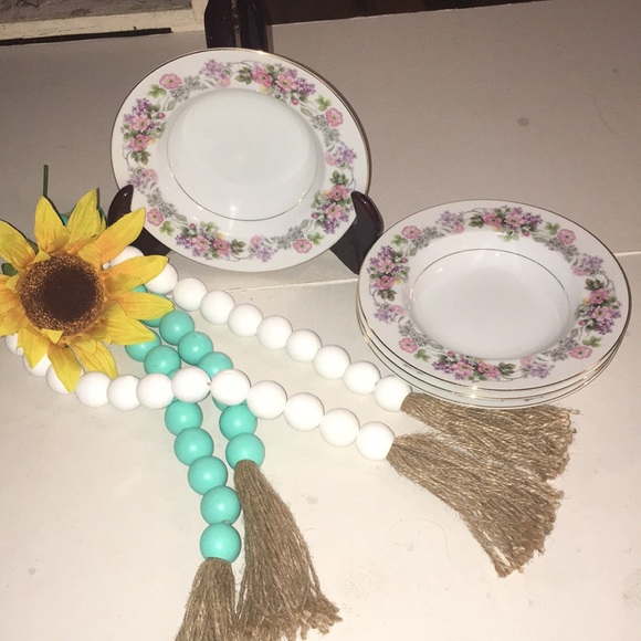 Vintage Noritake Soup Bowls Roselane Set of 4 - Picture 2 of 5